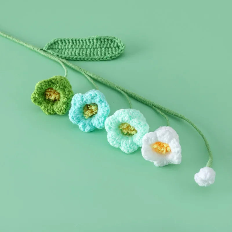 Bell Orchid Bouquet Kintted Crochet Flower