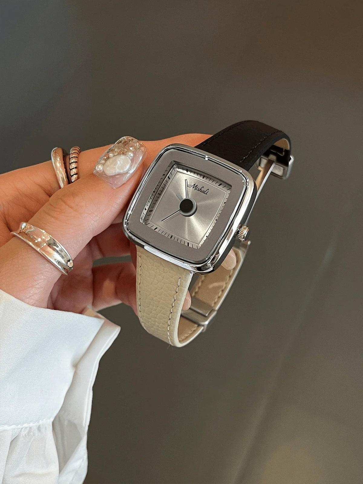 Vintage Leather Magnetic Clasp Watch