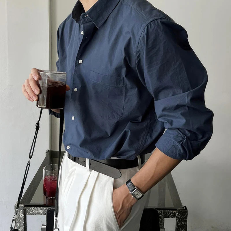 Old Money Men's Linen Long Sleeve Shirt