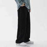 Baggy Elastic Waist Straight Leg Denim Jeans