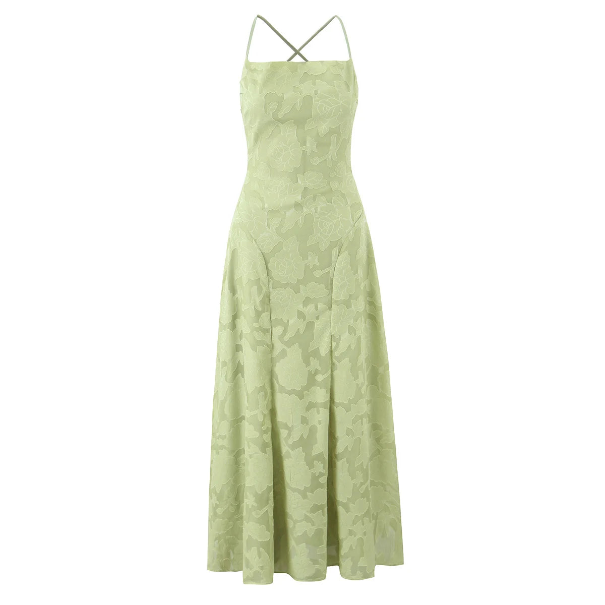 Sexy Backless Party Green Long Dress