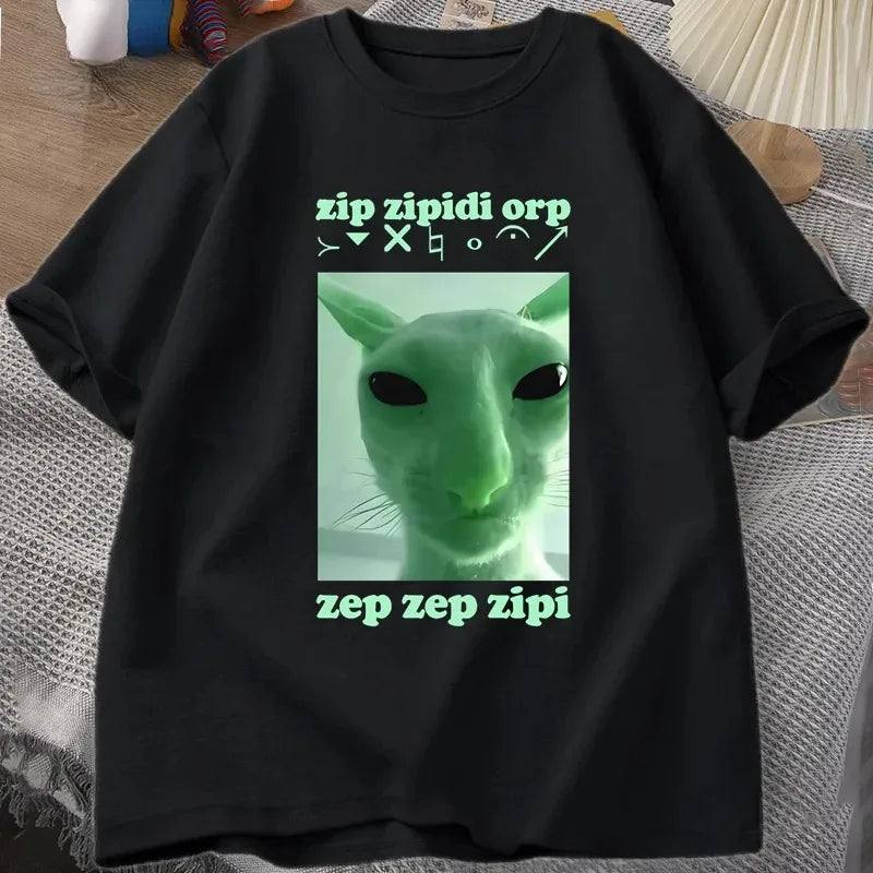 Y2K Alien Cat Tee