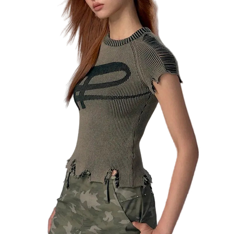 Aesthetic Grunge Ripped T-shirt