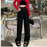 Corporate Girl Wide-leg Korean Style Pants