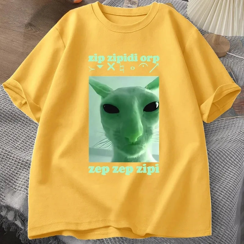 Y2K Alien Cat Tee