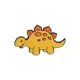 Recreational Pixel Style Dinosaur Carton Metal Brooch