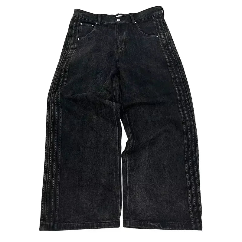 Y2K Splicing Stickerei Jeans