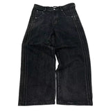 Y2K Splicing Stickerei Jeans