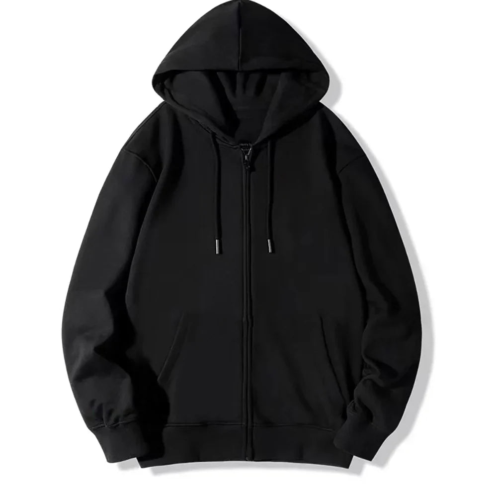 Oversized Retro Zip-Up Gothic Hoodie