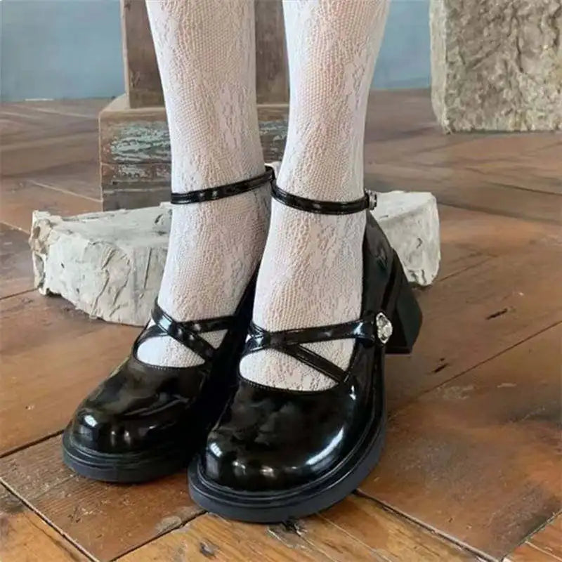 Grunge Leather Solid Color Shoes