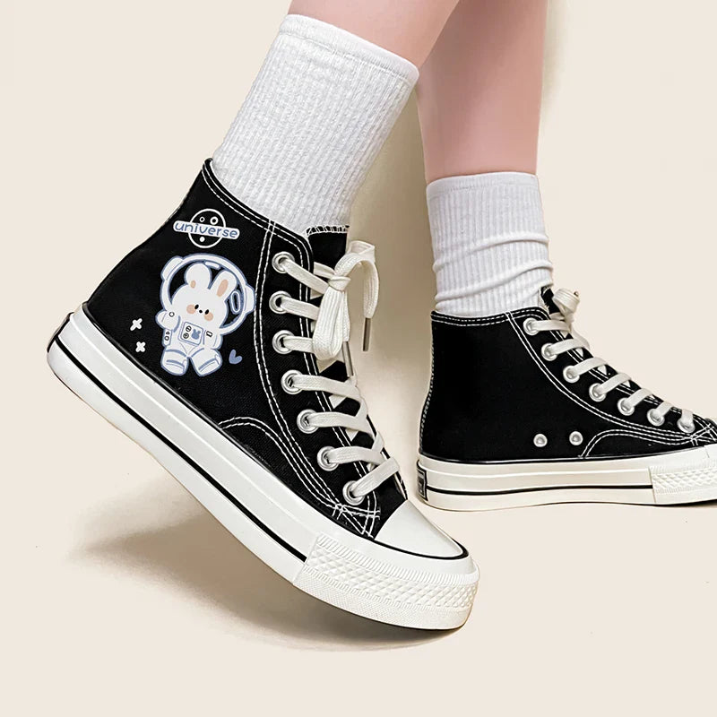 Cute Rabbit Student Canvas Shoes