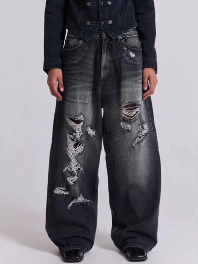 Y2K Graffiti Washed Baggy Jeans