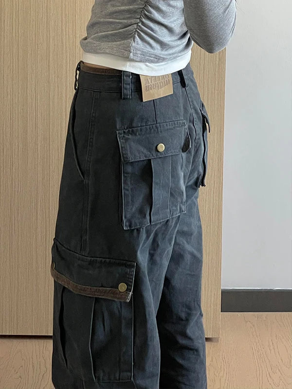 Pantalones Cargo Informales Vintage para Mujer
