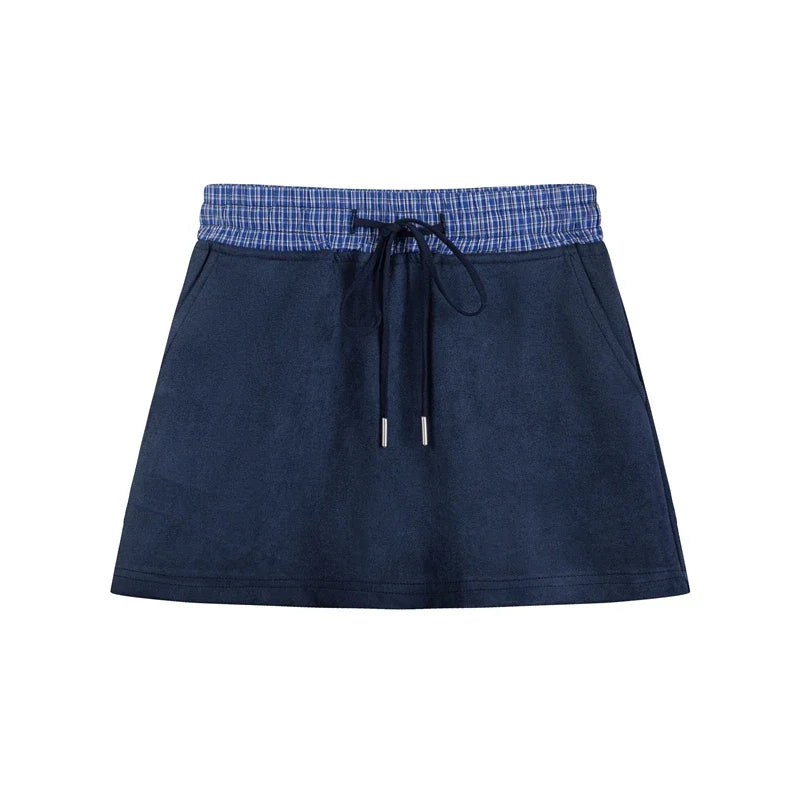 Athletic Girl Hoodie & Skirt Blue Set