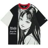 Dark Anime Characters Color Block T-Shirt