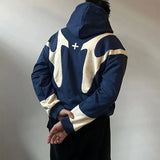 Sudadera con capucha estampada con patrón retro de diablo Y2K