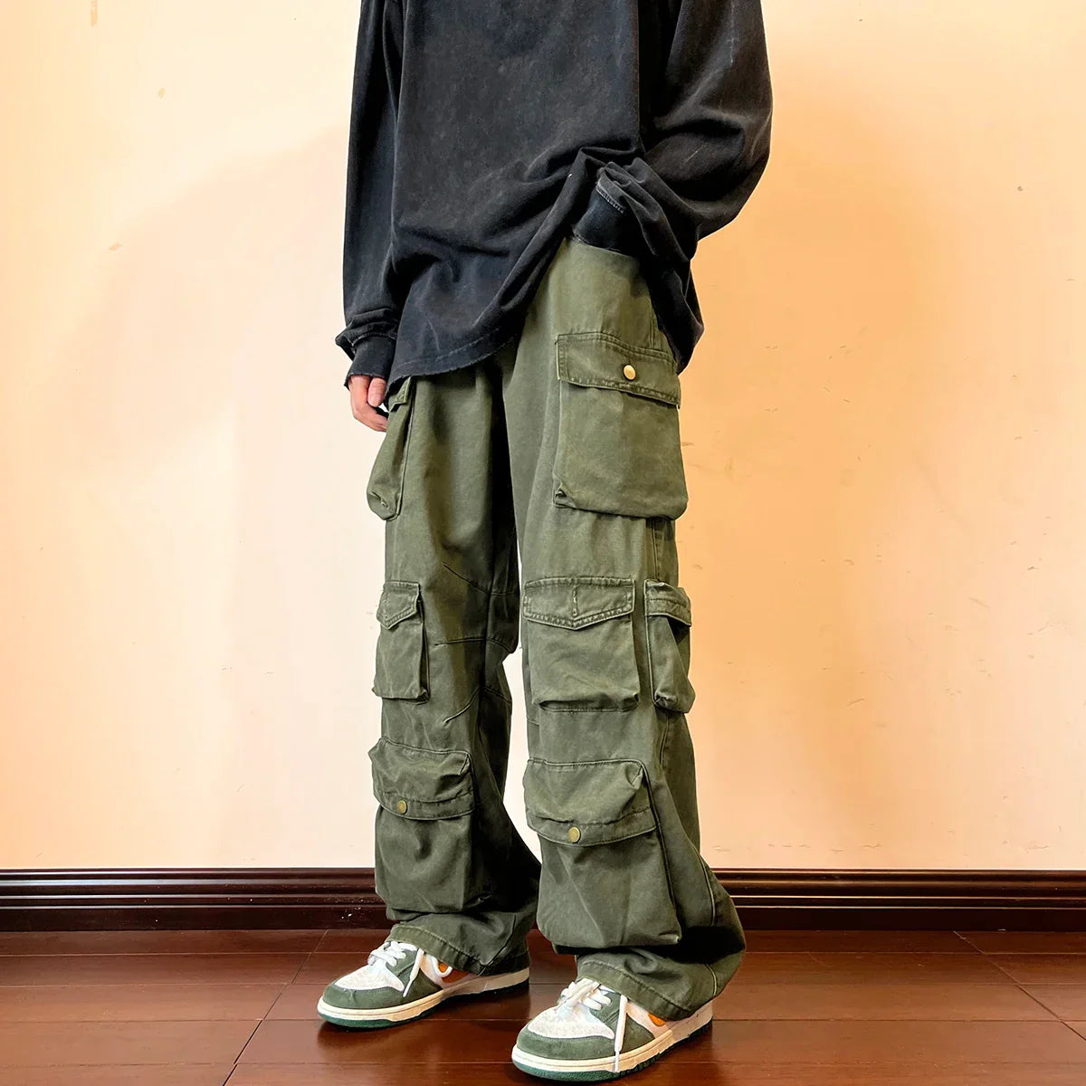 Multi-pocket Vintage Cargo Pants