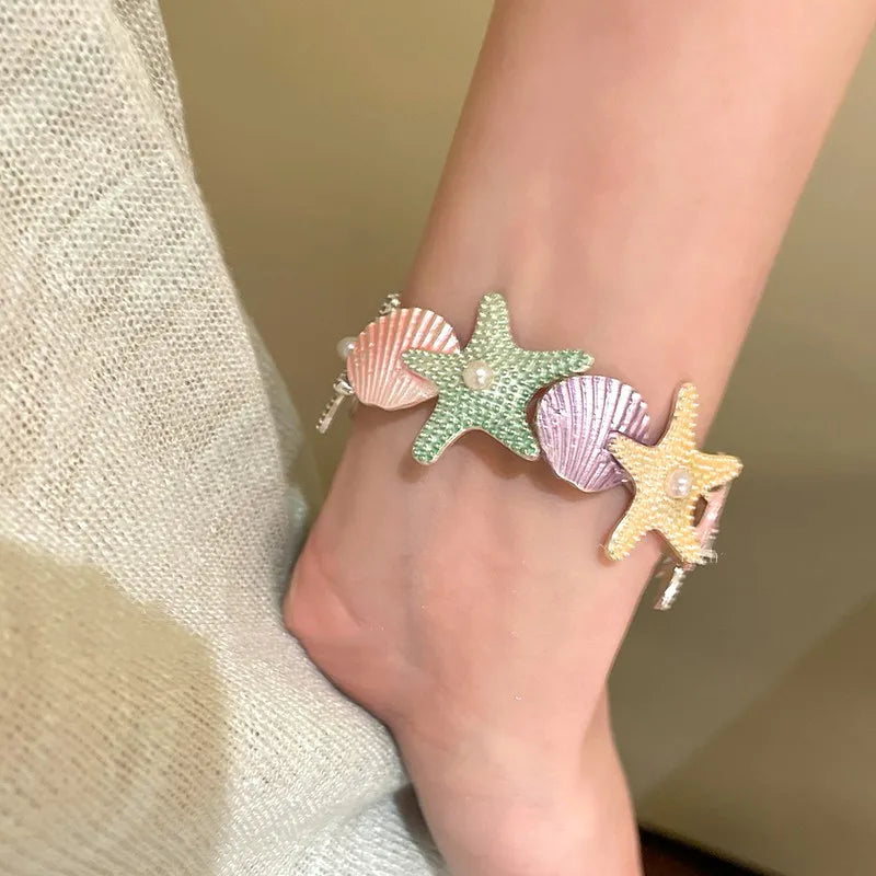 Überzogenes Seestern-Muschelarmband
