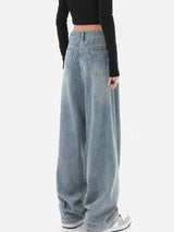 Light Blue Straight Leg Jeans