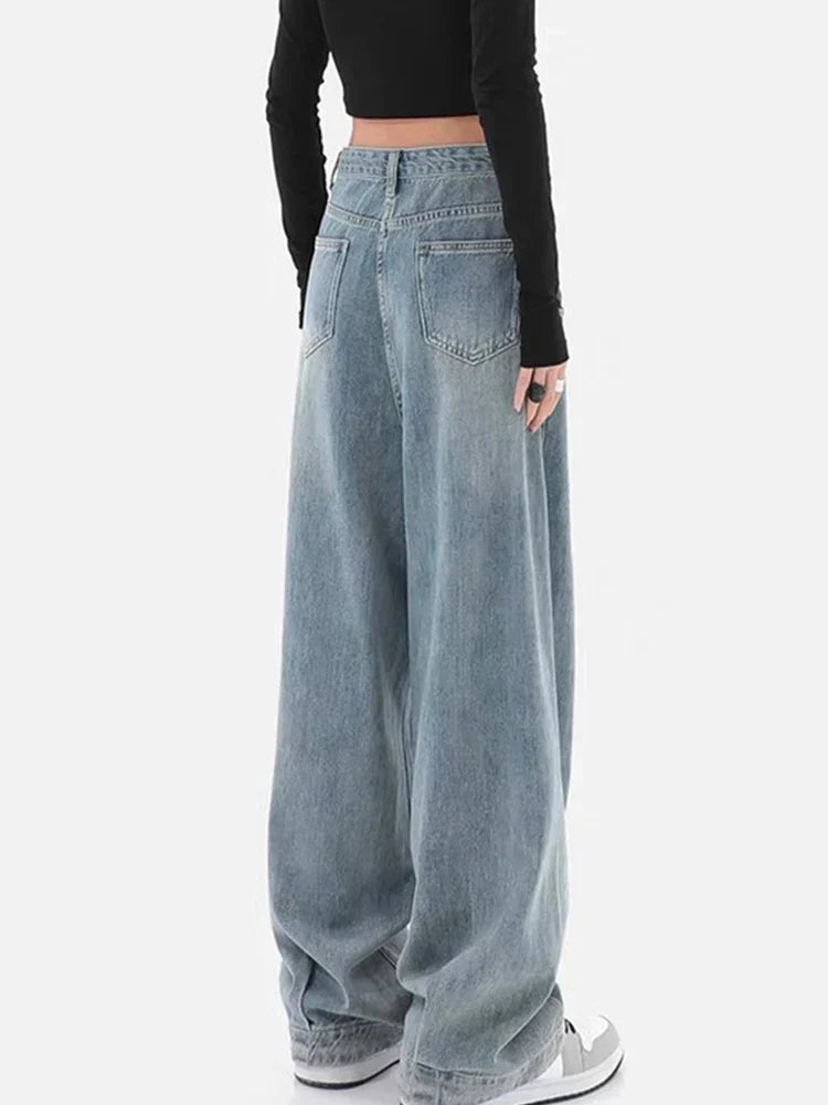 Light Blue Straight Leg Jeans
