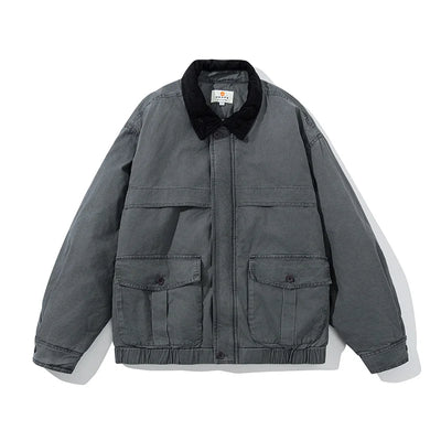 Corduroy Padded Windbreaker Jacket