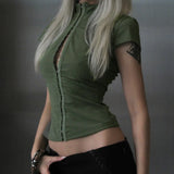 Plunge V Neck Tie Top