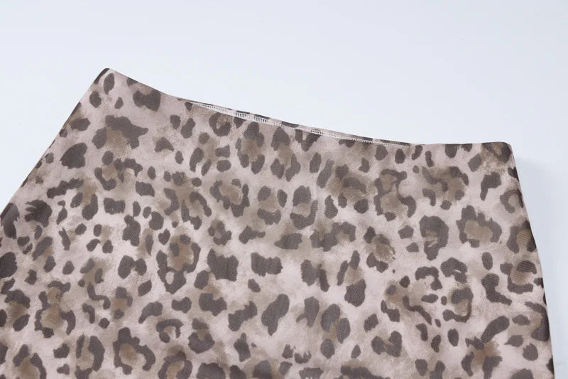 Leopard print fabric on a white background