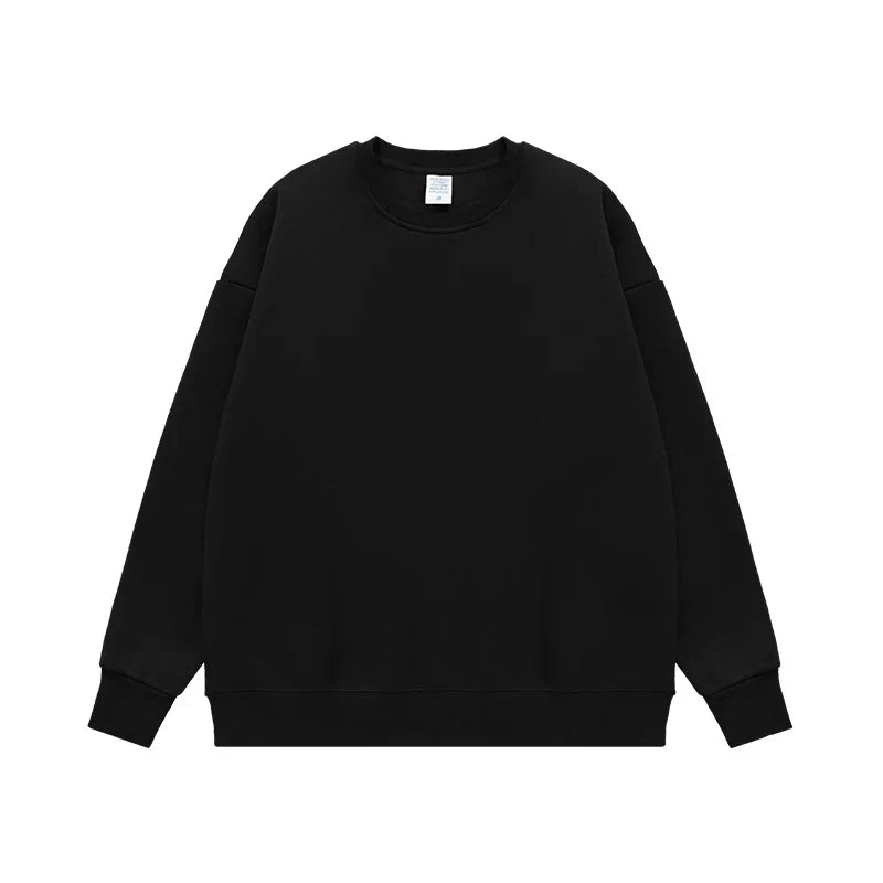 Thick Lined Fleece Crewneck Loose Sweatshirt