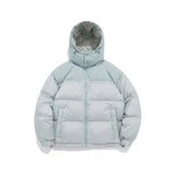 Wasserdichte Kapuzen-Daunenjacke mit Entendaunenfüllung