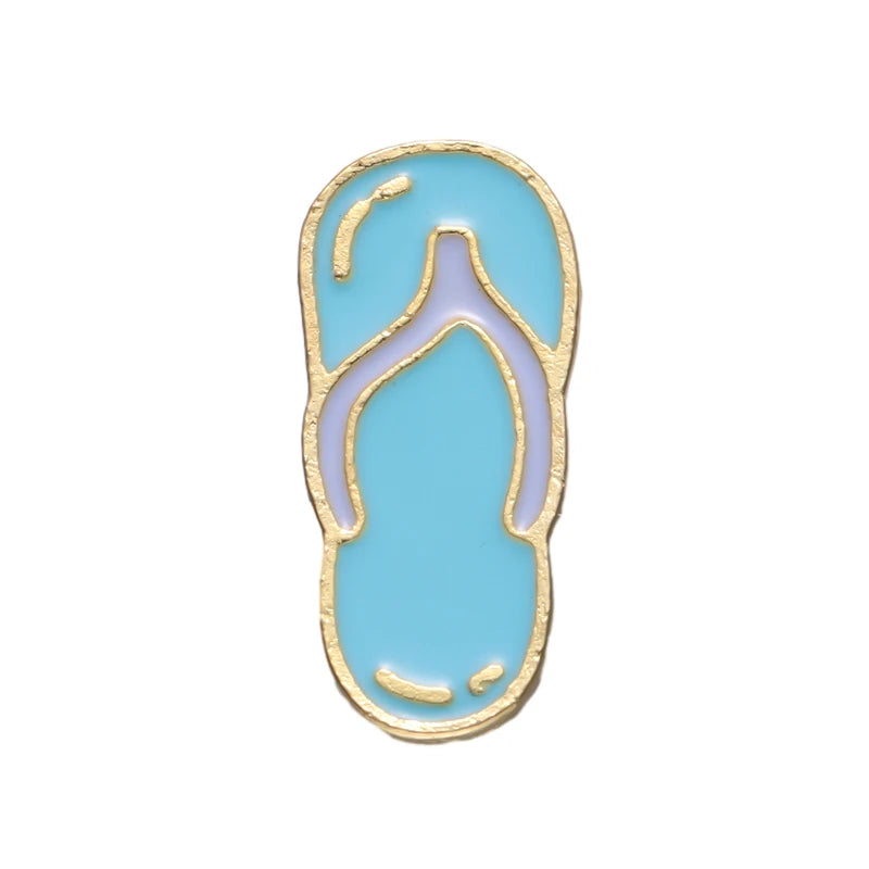 Beach Sandals Ice Cream Pins