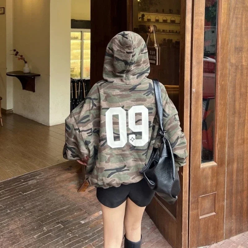 Camouflage Zip-up Hoodie