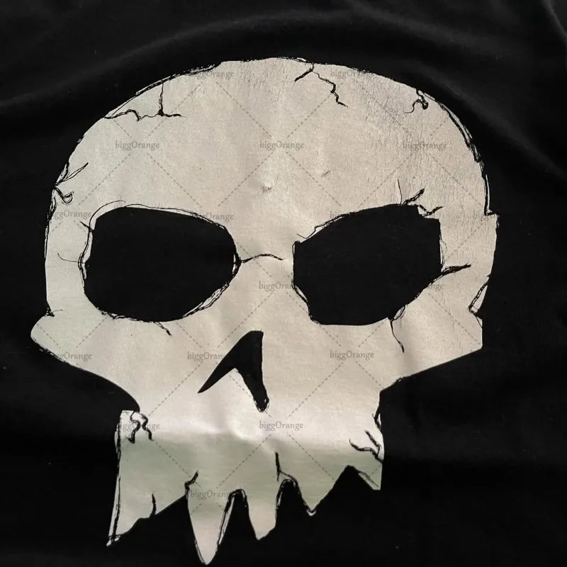 Retro Skull Loose Casual Cotton T-Shirt