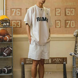 American Sports Patchwork Casual T-Shirt