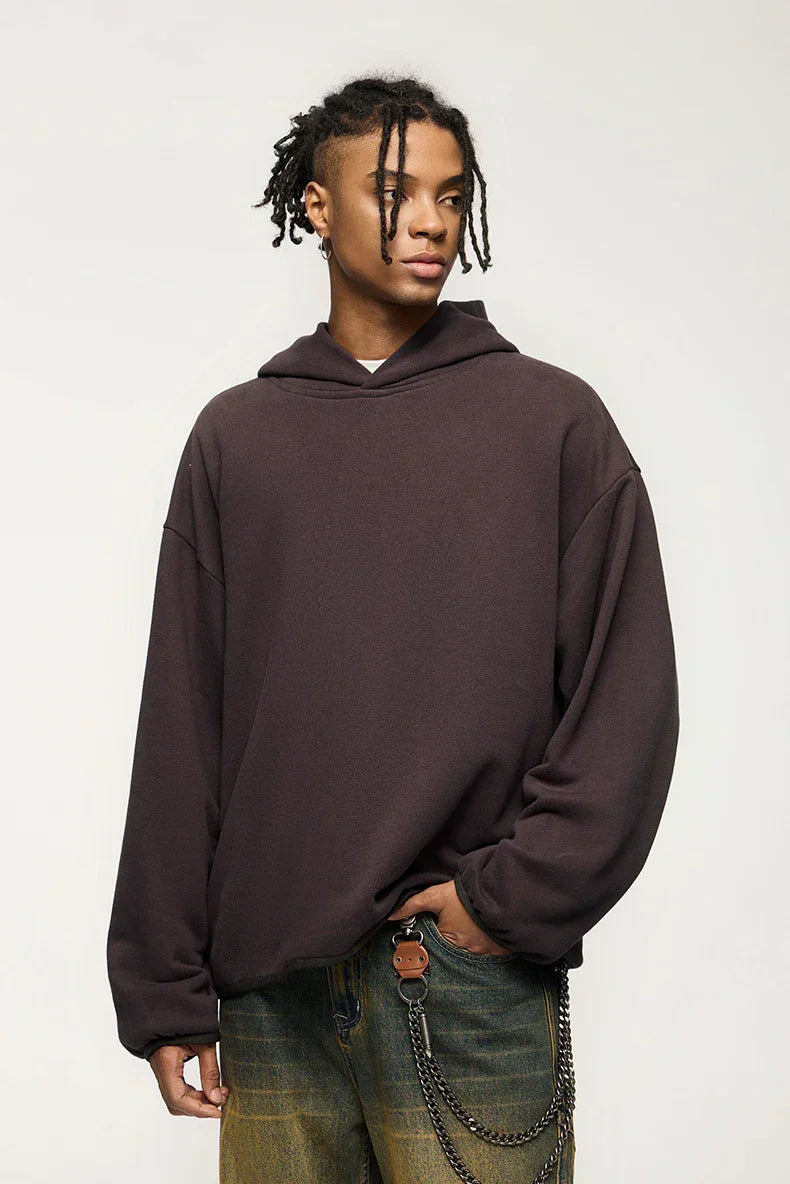 Comfy Solid Color Autumn Hoodie