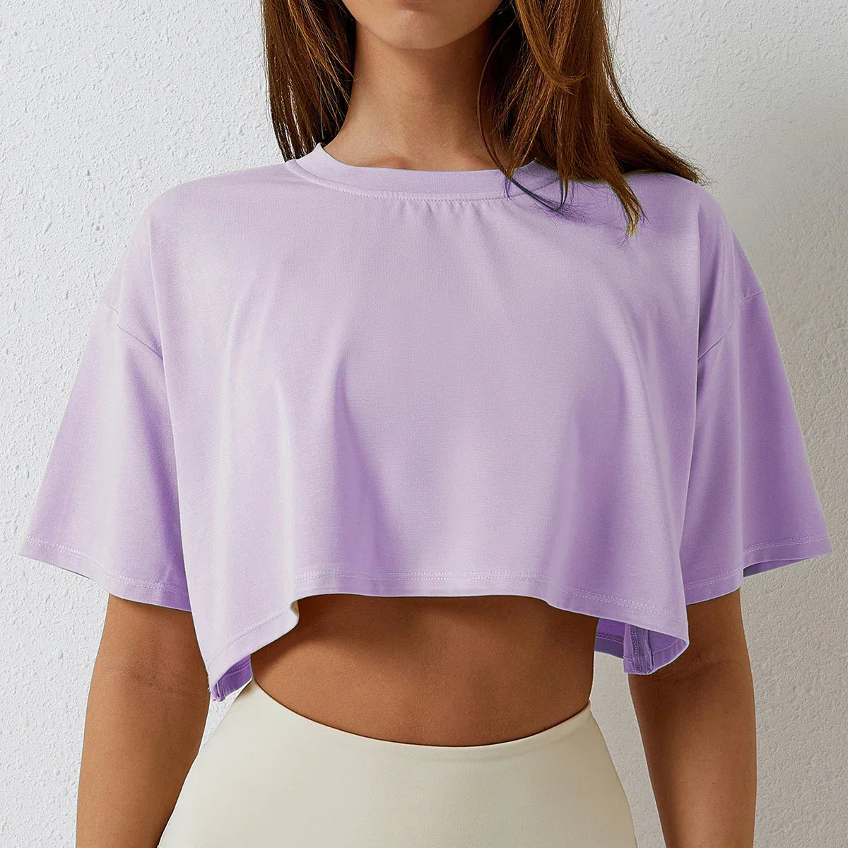 Casual Breathable Short-Sleeve Dance Fitness Top