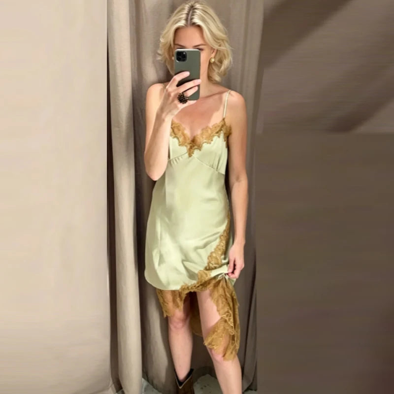 Soft Satin Slip Mini Dress