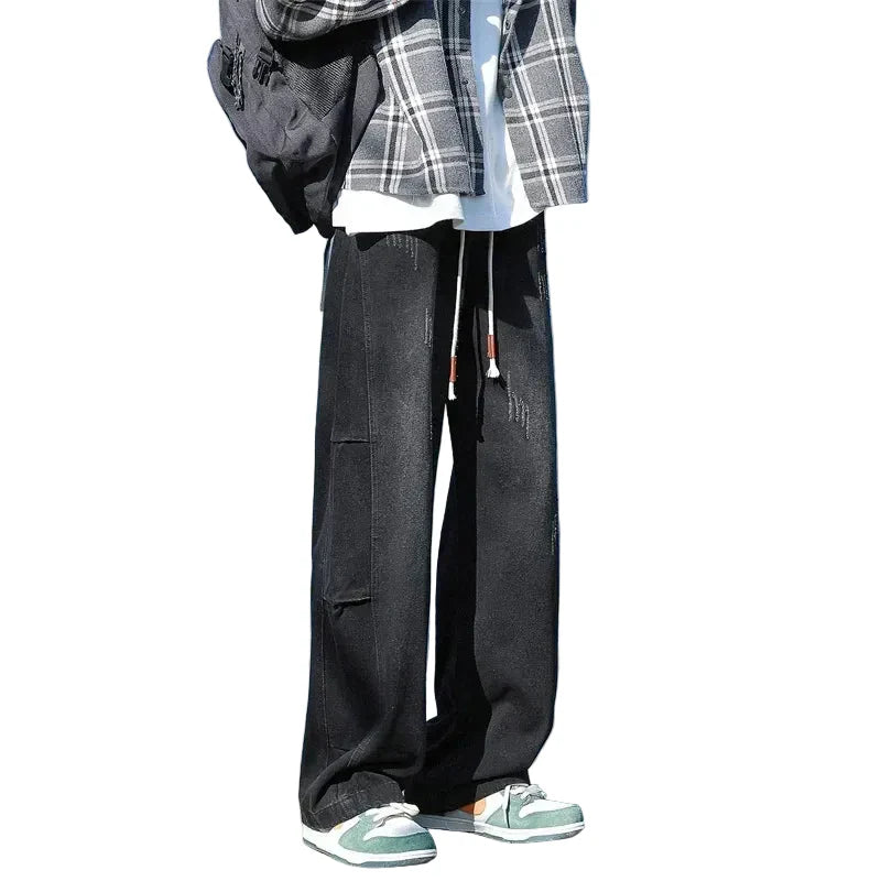 Straight Leg Soft Boy Solid Color Jeans