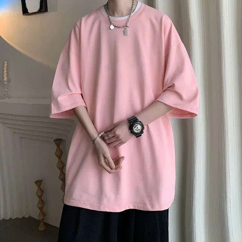 Oversized White Cotton Soft Boy T-Shirt