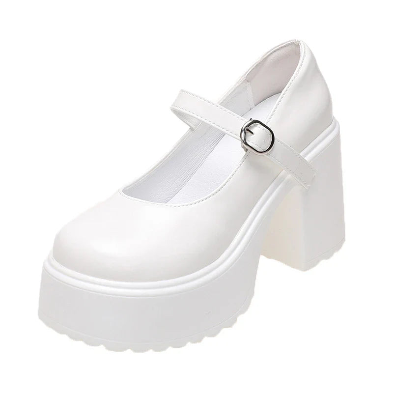 Coquette Core Chunky Platform Heels
