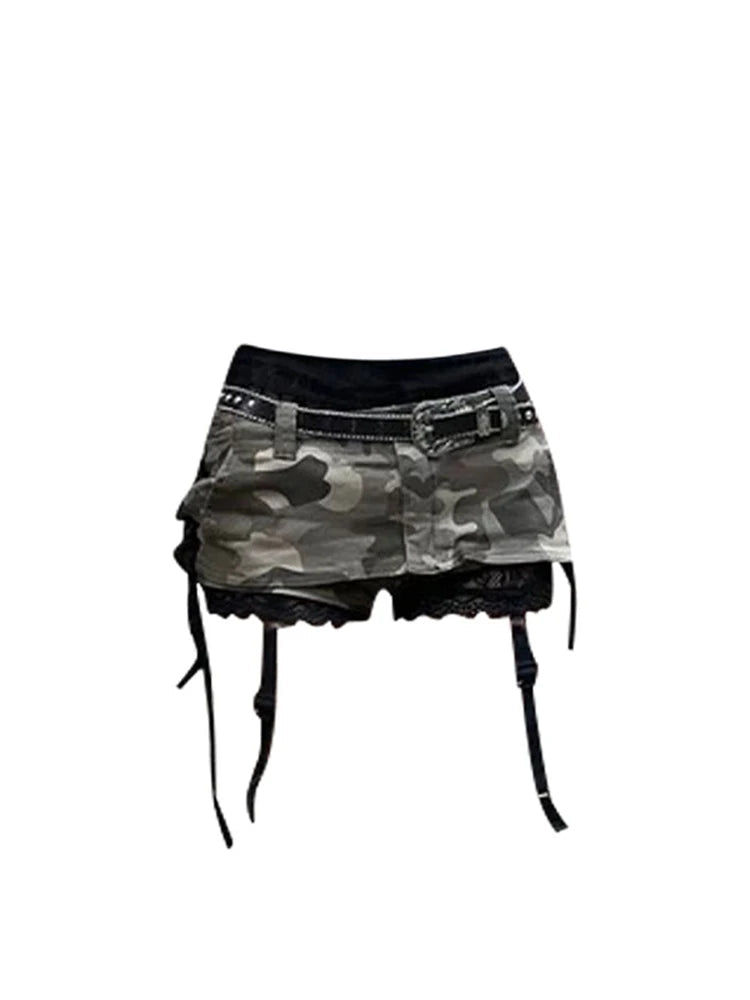 Summer Aesthetic Low Rise Mini Denim Skirt