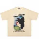 Cow Letter Print Oversized T-shirt