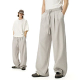 Drawstring Straight Leg Loose Fit Linen Pants