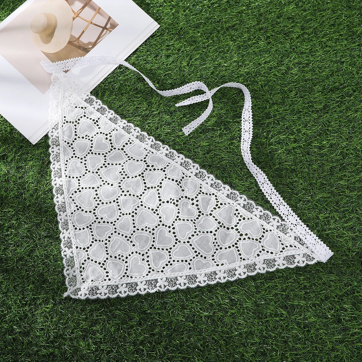 Flower Print Triangle Handmade Headband