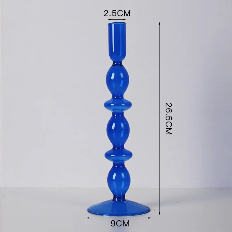 Blue Candle Holder Vase