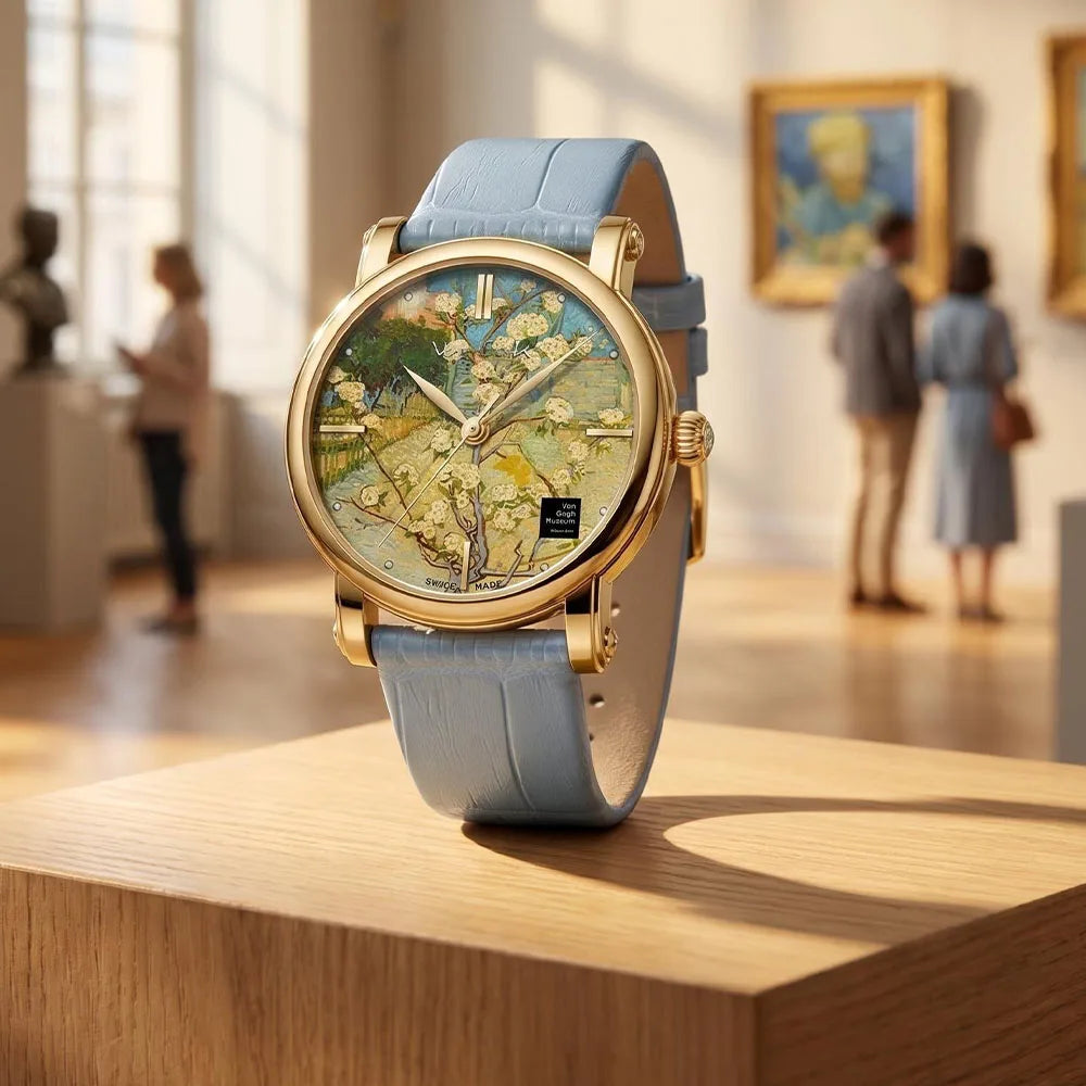 Van Gogh Almond Art Watch