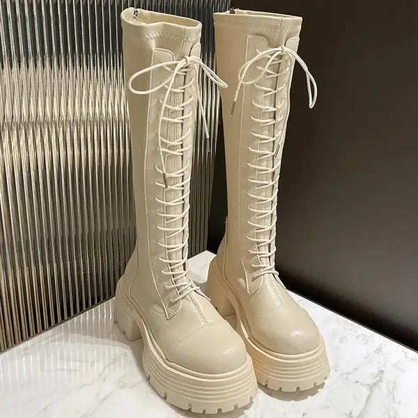 Lolita Zipper Thick Sole Zipper Boots