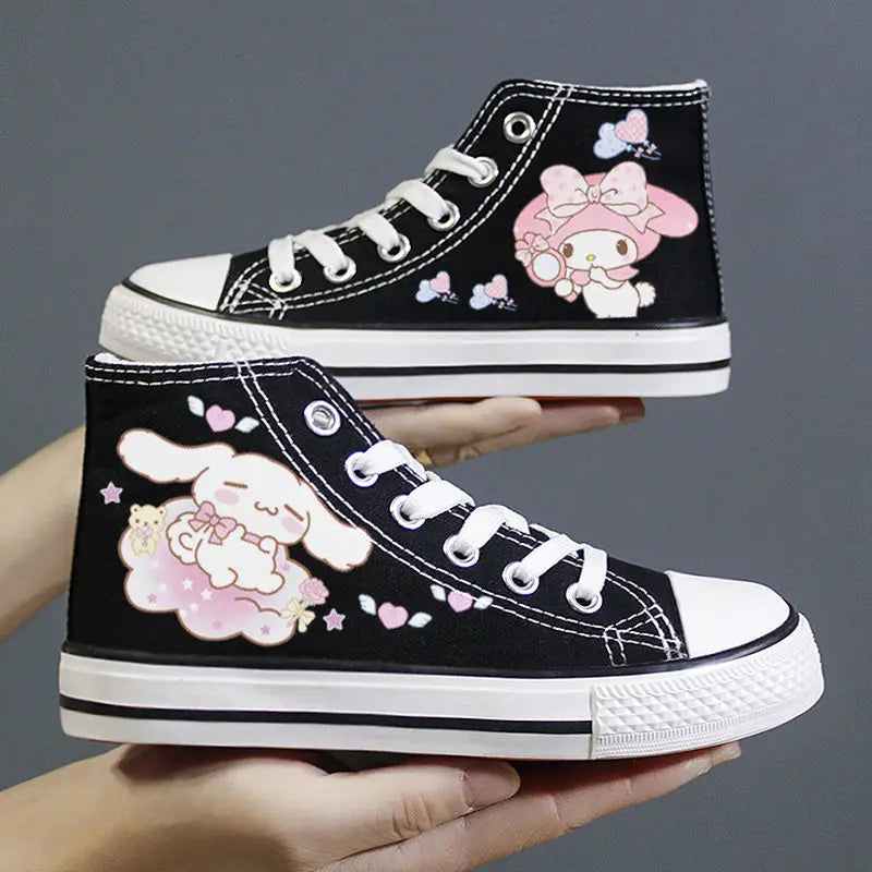 Kitty Lace Up Canvas Shoes