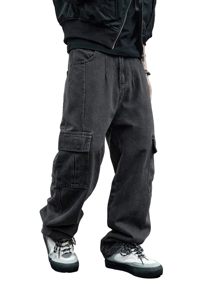Straight Leg Korean Cargo Jeans