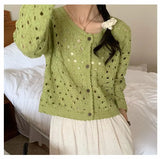 Crochet Openwork Hollow Out Cardigan