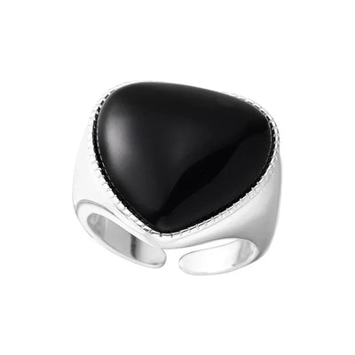 Black Heart Geometric Rings